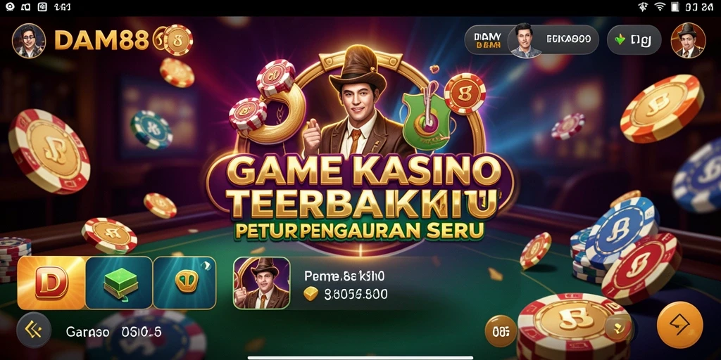 Screenshot utama dari DAM88 menampilkan gameplay kasino yang seru.