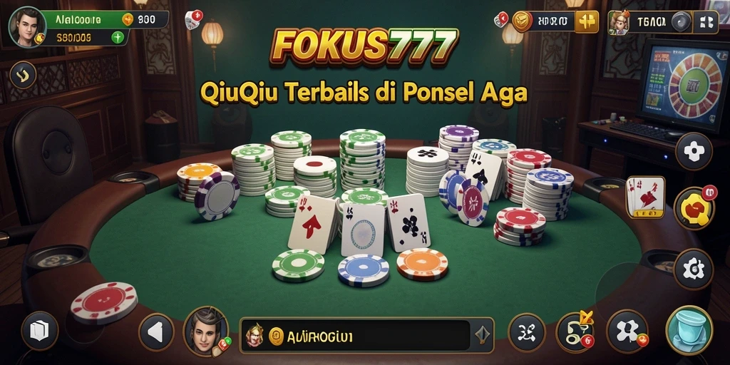 Tampilan gameplay QiuQiu yang seru di FOKUS777.