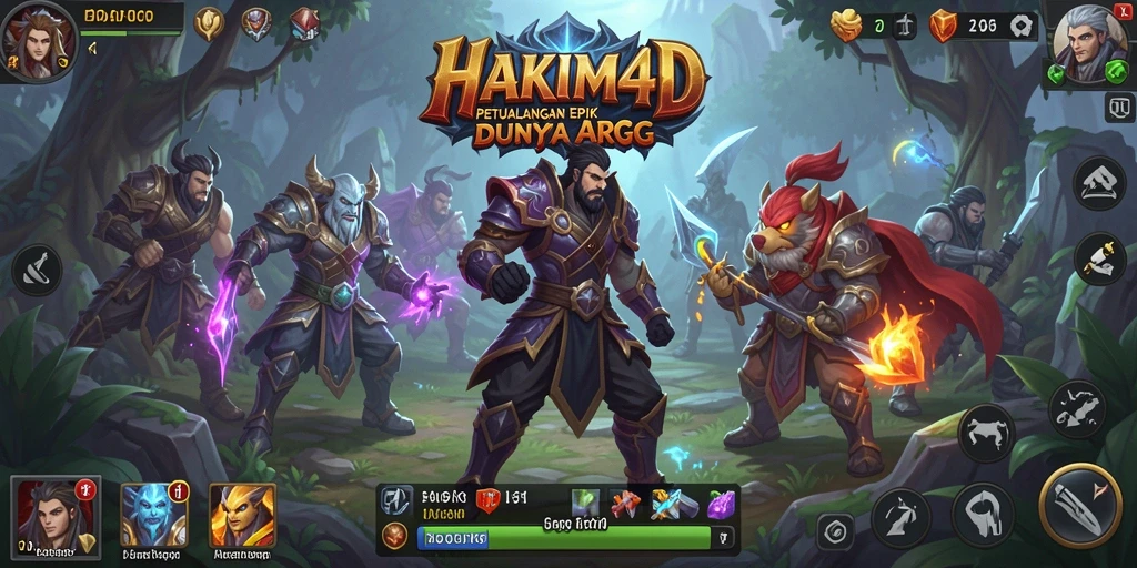 Tangkapan layar menampilkan aksi pertarungan yang mendebarkan dalam HAKIM4D.