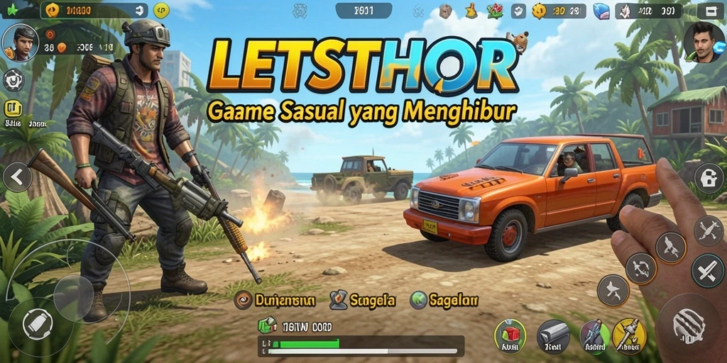 Tampilan menarik dari gameplay LETSTHOR yang penuh tantangan.