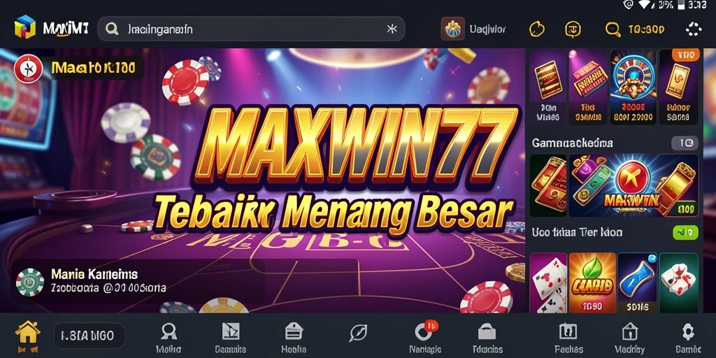 Screenshot MAXWIN77 menampilkan gameplay mendebarkan yang memikat.