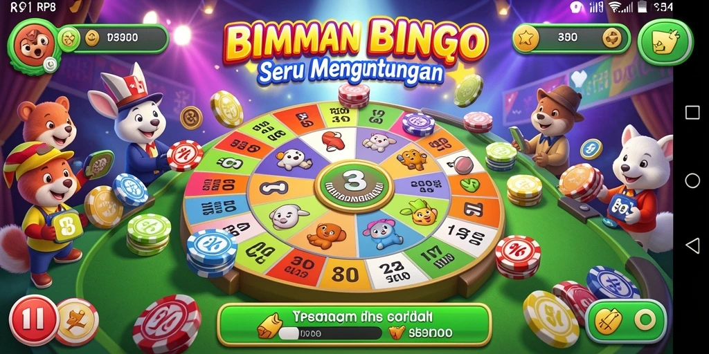 Tampilan gameplay Bingo seru dalam RP8 yang menantang.