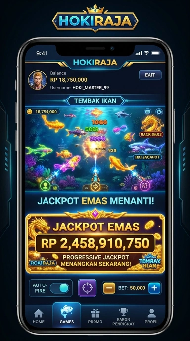 Tampilan utama Pusat Unduh hokiraja dengan berbagai kategori aplikasi.